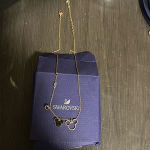 Swarovski Mickey pendant rose gold.